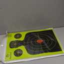 12 x18 inch, Silhouette Splatter Targets, Adhesive Shooting Targets, Shots Burst Bright Fluorescent Yellow, Shooting Target for Shooting Range, Great for All Firearms (50 Pack)
