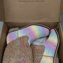 Cowboy Boots Square Toe Kids Boots Embroidered Western Boots Cowgirl Boots For Toddler/Little Kid/Big Kid Size 4