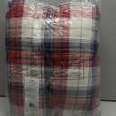 Nautica - Twin Quilt Set, Super Soft Reversible Bedding with Matching Sham, Plaid Home Decor (Rosedale Red, Twin)