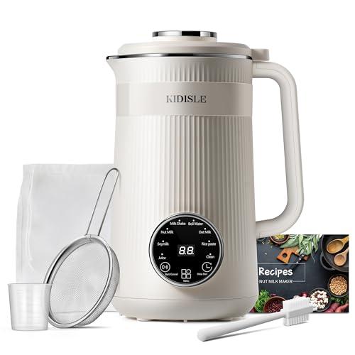 KIDISLE 8 in 1 Nut Milk Maker Blender, 32oz Homemade Soy, Almond, Oat, Coconut, Plant Based and Non Dairy Beverages, Automatic Soybean Machine With Delay Start/Keep Warm/Boil Water, Cream
