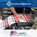 ComplianceSigns.com DANGER High Voltage Authorized Personnel Only OSHA Safety Label Decal, 5x3.5 in. Vinyl 4-Pack for Restricted Access Electrical