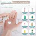 Pwsap 4 Pack 1/2 oz (15ml) Vacuum Cosmetic Travel Container - Spray and Pump Travel Bottles with Funnel Tsa Approved Airless Leak Proof Kit