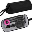 BUBM Travel Case Compatible with Dyson Airwrap & Curling Iron, Portable Hair Dryer Carrying Bag Waterproof Storage for Dyson Supersonic Styler Attachments Protection (Black1)