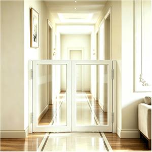 Swinging Cafe Door with Hinges, Double Saloon Half Doors 35.4" W x 35.4" H
