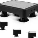 COOL-ANGLE Adjustable Step Stool for Adults & Seniors, 650LBS Heavy Duty Bed Step for High Beds, Non-Slip Wide Safety Platform, Portable Foot Stool Assist for Kitchen, Car SUV, Bathtub & Bedside, Grey (3.7-5.9inch High, A6:gray)