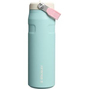 Stanley IceFlow Flip Straw 2.0 Water Bottle 24 oz | Built-In Straw for Travel and Sports | Lightweight and Leak Resistant | Insulated Stainless Steel | BPA-Free | Poolside