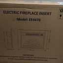 Efiretric Adam Electric Fireplace Insert with Front Trim Kit, 23" W x 17" H (EF447) with Front Trim Kit, 1500W Heater, Remote Control and Timer