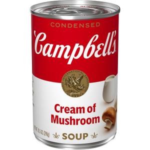 Campbell's Condensed Cream of Mushroom Soup, 10.5 oz Can (EXP 12/29/27)