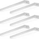 Sunco 6 Pack LED Garage Ceiling Lights Wraparound Fixture 4FT,Linkable Shop Light, 3500 LM, 40W=300W, 5000K Daylight, Hardwired, Surface Mount, Utility Workshop Light ETL
