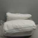 Martha Stewart White Feather Down Pillow Soft-Medium Jumbo Size 2 Pack Bed Pillow for Side Sleeper