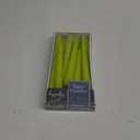 Hyoola Tall Taper Candles - 10 Inch Lime Dripless, Unscented Dinner Candle - Paraffin Wax with Cotton Wicks - 8 Hour Burn Time (Pack of 12)