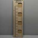 Garybank Solid Wood Growth Chart for Kids with Picture Frames, Height Measurement Ruler Milestone Markers, Foldable Kids Height Wall Chart, Christmas Keepsake Gift for Toddler Boy Girl Room Wall Decor