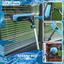 IGADPole 17 FT Water-Fed Washing Kit with Soap-Dispenser, Brush, 10 Squeegee & Cobweb Duster for Windows, Gutters, Solar Panels & Exterior Walls