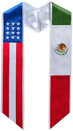 GradPlaza Mexican Graduation Sash Graduation Stole Country Flag National Stole Sash 72 Inches