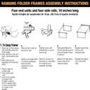 Officemate Hanging File Frame, Letter Size, Adjustable 14 to 18-Inches, 2 Count (Pack of 1),Silver, 91990