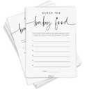 GardenCity Guess the Baby Food Game, Baby Shower Games for Boy or Girl, Gender Neutral, 50 Cards, Minimalist