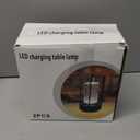 Portable Metal Table Lamp for Indoor/Outdoor ,Rechargeable Cordless LED Lamp, 3-Colour Infinitely Dimming Battery Powered Small Desk Lamp, Restaurant/Bedroom/Bar/Coffee/Camping Light (Black Set of 2)