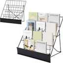 4-Tier Tabletop Book Display Rack, Magazine and CD Holder, 16.14 x 17.95 x 17.24 inches