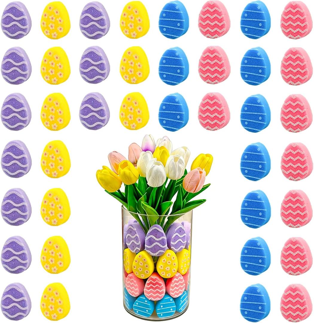 40 Pcs Easter Eggs Decorations, Vase Filler Set, Centerpieces Spring Home Decorations for Tables(Vase Not Included) (Eggs)