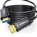 Cratree 8K Fiber Optic HDMI Cable 85FT Long - High-Speed 4K 120hz Fiber Optic HDMI Cord,8K 60hz 48Gbps HDCP 2.2&2.3HDR10 - Compatible with Fire Roku HDTV/Monitor/Projector