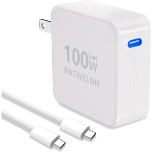 100W USB C Charger GAN III Type C PD3.0 Compact Wall Charger for MacBook Pro 16 15 14 Zoll, MacBook Air, iPad Pro, Galaxy S23 S22, Dell XPS, HP, Lenovo, Laptop, Tablet, Include 6.6Ft USB C Cable