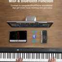 Upgraded Folding Piano Keyboard, 88 Key Full Size Semi Weighted Keyboard Support MIDI and Bluetooth, Portable Foldable Keyboard Piano with Sustain Pedal and Piano Bag, Best Gift for Beginner
