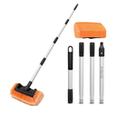 65" Car Wash Brush with Extension Pole, Car Wash 12" Dip Soft Five-Sided Brush, No Scratch Car Cleaning Brush Supplies for RV Boat Truck SUV, House Siding, Snow
