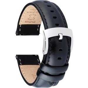 OTTOODY Leather Watch Bands Quick Release, Elegant Top Grain Leather Watch Straps for Men & Women, Choice of Color & Width - 18mm, 19mm, 20mm, 21mm or 22mm Wristbands Bracelet for Watch & Smartwatch