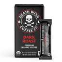 Death Wish Coffee Instant Dark Roast Coffee Packets, Bold & Intense Blend of Arabica & Robusta Beans, USDA Organic, 5 Count (EXP 02/19/29)
