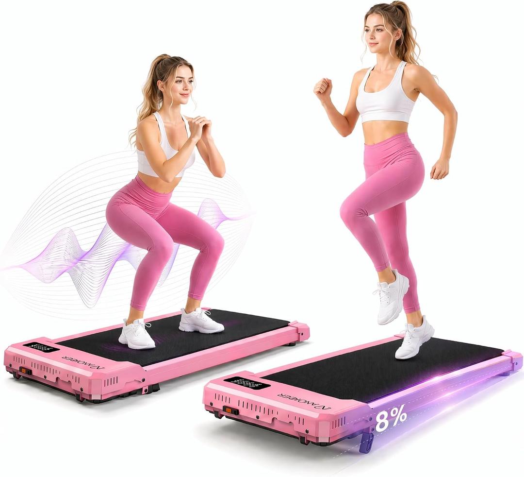 ANCHEER Walking Pad with Vibration Plate: Under Desk Treadmill with Incline
