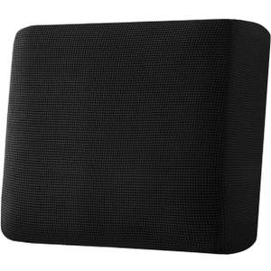 H.VERSAILTEX Super Stretch Individual Seat Cushion Covers Sofa Covers Couch Cushion Covers Slipcover Sets Thick Jacquard Textured Twill Fabric (1 Piece Chair Cushion Cover, Black)