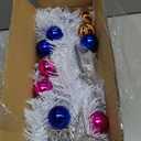 [ Remote Control & 8 Modes ] 3 Ft Christmas Tree with Timer 50 Warm White & Multi Color Lights, 15 DIY Ornaments 3D Star Topper - Artificial Small Christmas Tree for Home Indoor Tables - White