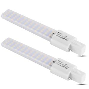 Lidesheng G23 LED Light Bulb 6W Replacement 13W CFL LED Stick PL Bulb G23-2 Pin Base, 3 Color Selectable 3000K/4200K/6000K 360° Beam Angle, Driven by 100-277V and CFL Ballast, 2 Pack (G23 6W, 3 Color)