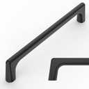 Amerdeco 10 Pack Matte Black Cabinet Pulls 5 Inch(128MM) Hole Centers Kitchen Cabinet Handles Hardware Kitchen Handles for Cabinets Cupboard Handles Drawer Pulls ZH0041