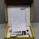 Stainless Steel Mechanical Keypad Entry Door Handle Lock,Commercial Keyless Push Button Code Door Knob,Single-Sided Combination & Interior Non-locking Lever,Exterior Auto-Lock,For Outdoor,Black