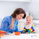 4 Piece Drooling Bibs for Baby Boys Girls,Soft Triple Layer Cotton Muslin, Adjustable Newborn Bibs for Drooling