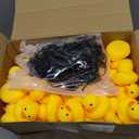 150 Pcs Yellow Mini Rubber Ducks in Bulk with 150 Pcs Sunglasses Christmas Duck Gifts Small Mini Bath Toys Float Pool Bulk Toys for Baby Shower Birthday Party Christmas Stocking Stuffers