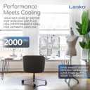 Lasko Weather-Shield Performance Box Fan, 3 Speeds, Innovative Wind Ring System for Up to 30% More Air, Carry Handle for Bedroom, Office, Home, 20 Inch, White, 3720