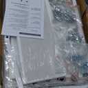 Furnulem Tall 4 Drawers Dresser, Vertical Storage Tower for Bedroom, Hallway, Entryway, Nursery, Closet Organizer, Nightstand Bedside Table Furniture, Sturdy Steel Frame, Wood Top, White