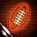 Football Neon Sign, Cool Dimmable Light Up Led Sports Neon Light USB Powered Hanging for Wall Decor, Man Cave, Bedroom, Game Room, Birthday Christmas Merch Gift for Boys Fans (Football-Orange)