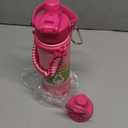 avodvo Insulated Water Bottle with Strap, 20 oz Water Bottle with Magnetic Lid & 2-in-1 Straw and Spout Lid, Stainless Steel Water Bottles with Straw for Gym, Hiking, Travel, BPA-Free, Pink