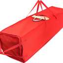 Demao Christmas Wrapping Paper Holder, Wrapping Paper Storage Bag for Christmas Rolls, Resistant 41 inch Organizer Storage Container, Stores up to 25 Standard Rolls (Red)