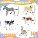 10-Piece Realistic Farm Animal Figures, Educational Toys for Toddlers 3-5 Years Old, Sensory Play & Learning Toys for Preschool Kids, Boys & Girls