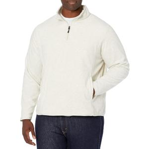 Amazon Essentials Men's Fleece Jacket, 1/4 Zipper Pullover (X-Large, Oatmeal Heather)