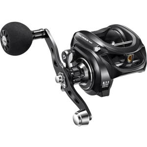 Piscifun Alinox 400 Baitcasting Reel, Black Right Hand 8.1:1 | Freshwater saltwater, aluminum frame, line cast alarm, 8+1 bearings, low-profile body , Black Right Hand 8.1:1
