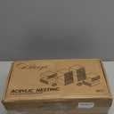 BreeziiDesign 8 Buffet Risers with Mini Signs, Buffet Table Risers and Stands, Acrylic Cube Display Box for Catering Party Table Food Display, Dessert, Cakes - White, Set of 8 Boxes