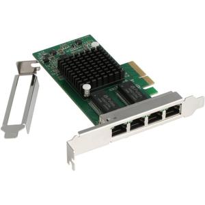 Quad-Port Gigabit NIC with Intel I350 Chip, 1Gb Network Card Compare to Intel I350-T4 NIC, 4-Port RJ45 Ports, PCI Express 2.1 X4, Ethernet Card with Low Profile for Windows/Windows Server/Linux