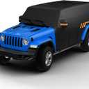JOYTUTUS Cab Cover Compatible with Wrangler JK JL Unlimited 4 Doors 2007-2025, Wrangler Cover 4 Door Waterproof Wrangler Rain Cover All Weather Car Cover Windproof Cover Scratch Resistant Auto Cover