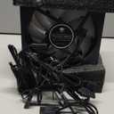 Jungle Leopard Interstellar V2 120mm PC Case Fans,Reverse Blade, Infinity Mirror Module Daisy-Chain ARGB Fan 1,Triple Pack Suitable for Computer Case & 360mm AIO Cooler (Black Reverse)