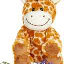 Flirty Giraffe - Microwavable & Weighted Plush Stuffed Animal - Heated Plushie for Warmth - Cute, Soft, Cozy Toy for Adults & Children (Boys, Girls, & Toddlers) by Warm Pals